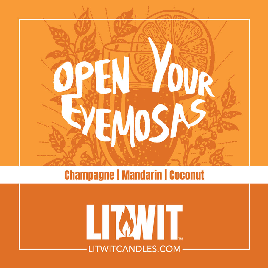 Champane soy candle labels