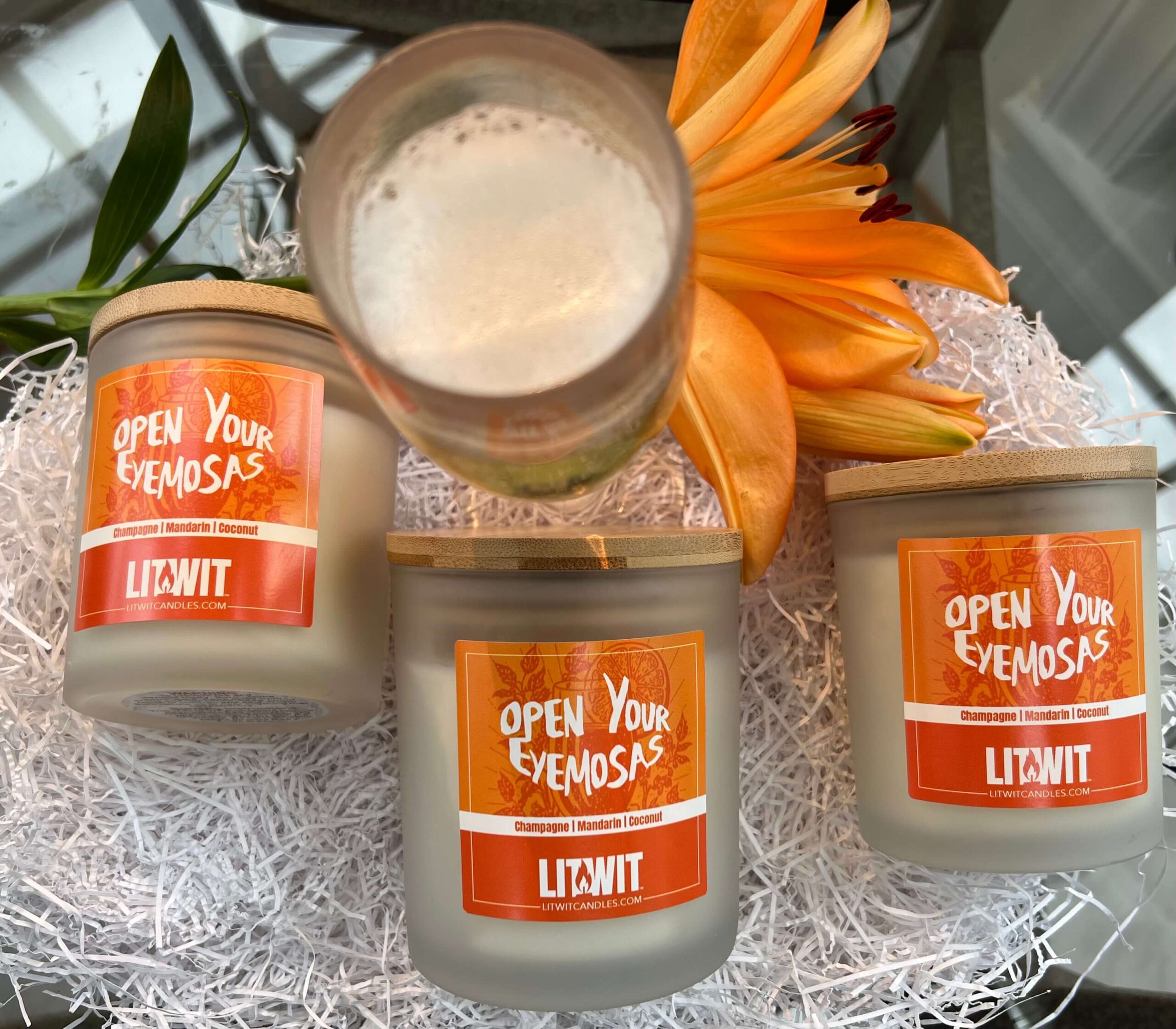 Champagne soy candle