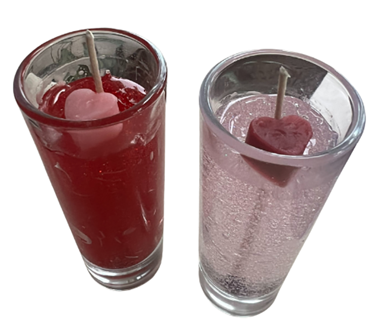 Valentine Shot Candles