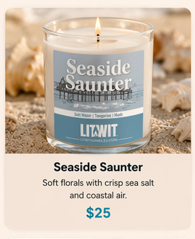 Seaside Salt Water Soy Candle