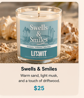 Swells and Smiles Swells and Smiles Surf Soy Candle