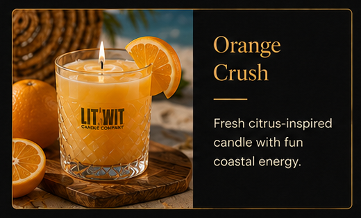 Orange Crush Cocktail Candle by Lit Wit Candles