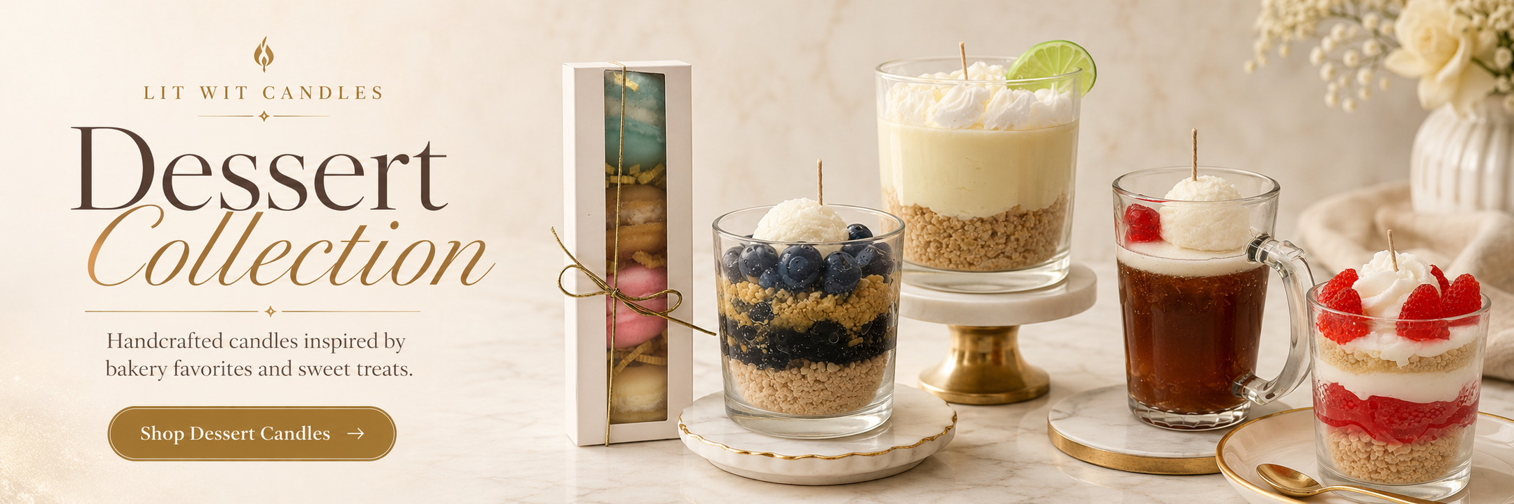 Dessert Candles by Lit Wit Candles